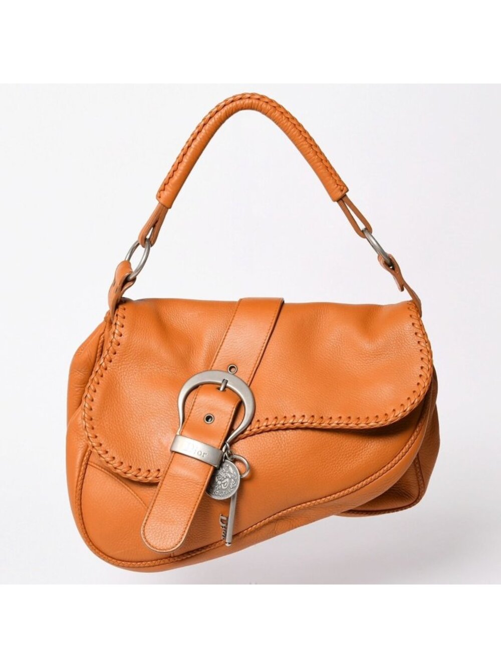 Dior Gaucho Saddle Handbag Galliano Era It Bag Leather Beige